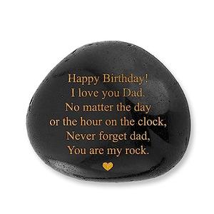 VELENTI Dad Birthday Gifts Decorative Stones - You are My Rock Engraved Decorative Accessories - Heartwarming Birthday Gift for Dad - Happy Birthday Dads Gift from Son, Daughter