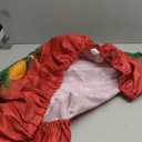 KUOAICY Merry Christmas Garland Round Fitted Tablecloth with Elastic Edged Decorative Kitchen Dining Table Cloth Cover Fits 45-50" Round Table (45-50)