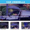 SIEPASA 49/56 Inch Inverted Reverse Upside Down Umbrella, Extra Large Double Canopy Vented Windproof Waterproof Stick Golf Umbrellas with C-shape Handle.