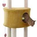 CTR1002A Aisling 51" 4-Tier Modern Sisal Heart Cat Tree with Scratching Posts, Napping Perch, and Dangling Toys, Multi
