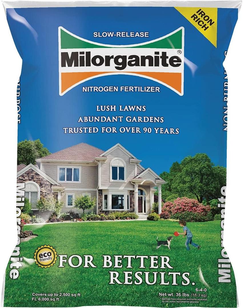 Milorganite Organic 32 lb. Slow-Release Lawn Fertilizer 6-4-0
