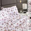 RUVANTI Flannel Sheets King Size - 100% Cotton Double Brushed King Size Sheets Set - Deep Pockets 16 Inches Bed Sheets - All Seasons Breathable & Extra Soft - Warm & Cozy, 4 Piece, Bali