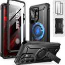 SUPCASE for Samsung Galaxy S26 Ultra Case with Stand, Military-Grade Drop Protection, Compatible with Wireless Charging/MagSafe, Built-in Screen Protector & Front Frame  UB Pro Mag, Black