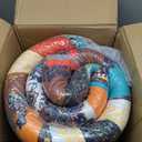 MAXYOYO Bohemian Retro Floor Mattress Vintage Floral Japanese Futon Mattress Roll Up Thicken Sleeping Bed Portable Camping Mattress Floor Lounger Couch Bed Mattress Pad, King Size