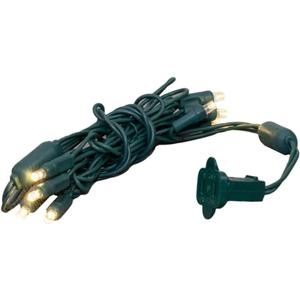 Novelty Lights 5 Feet 10 LED String Light, Warm White on Green Wire, 4" Spacing Short Fairy Lights, Connectable End-to-End, UL Listed for Indoor/Outdoor