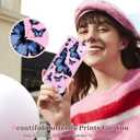 2 x Clear Case Compatible with iPhone 12, Cute Butterfly Print Protective Cover for Girls Women, Slim Soft TPU Four Corners Shockproof Case for iPhone 12 - Blue Butterfly