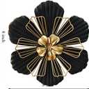 3 x 8 Inch Large Metal Flower Wall Art Multiple Layer Home Decor for Outdoor Bedroom Living Room Office Garden Set of 3