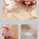 【16 Anti-Slip Stickers Included】3'×5' Clear Rug Protector Mat, Waterproof Vinyl Rugs for The Floor, Wipeable Vinyl Floor Mat for Under High Chair , Non Slip Clear Floors Protector for High Traffic