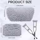 Threlaco Crutch Pads for Armpits and Hand Grips Universal Pads for Crutches Underarm Comfortable Breathable Cotton Fleece Underarm Cushions and Crutch Covers
