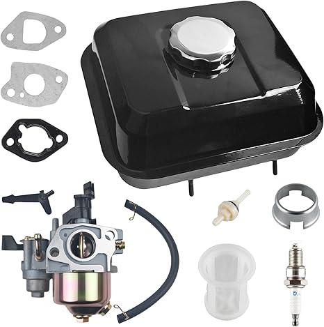 Gas Fuel Tank Carburetor Kit fit for Predator 212cc 196cc 6.5hp for honda GX160 GX200 for Coleman CT200U BT200X KT196 Baja Warrior Massimo MB200 Go Kart Mini Bike Engine (Black)