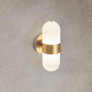Tubicen Wall Sconce Gold Up and Down Bathroom Sconces Mid Century Modern Vanity Light Dimmable Gold Wall Light Fixture for Living Room Bedroom 7W 4000K Hardwired 11.5" H (Integrated LED)