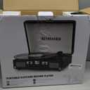 Vinyl Record Player with Built-in Speakers 3-Speed Vintage Record Player Bluetooth Portable Suitcase Turntable Belt-Driven LP Player Support RCA Output and Headphone Output (White Rose Gold)