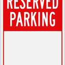 MUXYH Blank Reserved Parking Sign, Write-On Sign, 18 x 12 Rust Free Heavy Duty Aluminum Reflective Warning Signs, UV Protected, Fade Resistant, Weatherproof - Easy to Mount - Outdoor use (Red)