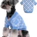 Dog Sweater, Sweaters for Small Dogs, Warm Soft Pet Clothes for Puppy, Medium Large Cat, Dogs Girl or Boy, Dog Shirt for Winter Christmas (Blue, Small)