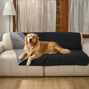 Amazon Basics Couch Cover for Dogs, Washable Anti-Slip Blanket for Bed Sofa, Quilted Furniture Protector for Indoor Pets, 82 x 52 Inches, Gray