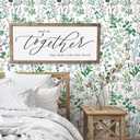 2 x Dimoon 17.3''x78.7''Peel and Stick Wallpaper Renter Friendly Contact Paper Floral Wallpaper Wall Art Waterproof Kitchen Bathroom Cabinet Drawers Thickening Waterproof Stick on Paper Pink Vinyl Wrap (White & Green)