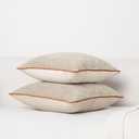 Soft Textured Throw Pillow Covers Set of 2 Neutral Decor AB-Side Modern Farmhouse Pillow Cases Home Decorative Couch Cushion Covers for Sofa Bedroom Living Room Apricot Yellow 20x20 Inch