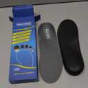 Plantar Fasciitis Feet Insoles Arch Supports Orthotics Inserts Relieve Flat Feet, High Arch (Mens 7-7 1/2 | Womens 9-9 1/2) (Gray)