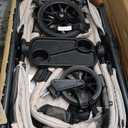 Wagon Stroller for 2 Kids, All-Terrain with Removable UV-Protection Canopy, Adjustable Push/Pull Handle, Snack Tray & Cup Holders, Perfect for Baby and Toddler（Khaki）