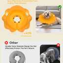 2 x MIDOG Inflatable Dog Cone Collar, Cute Lion Mane Recovery Collar for Large Medium Dogs, Soft Blow-Up Donut Alternative After Surgery, Anti-Lick Protective Neck E-Collar (XL, 21"-24") (Yellow, XL)