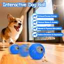 Mity rain Interactive Dog Toys - Treat Dispensing Ball with Cover Anti-Chewer for Small/Medium/Large Puppy Pet, Moving Ball for Dogs Enrichment, Motion Activated Toys That Move on its Own