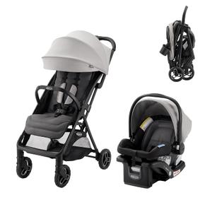 Graco Ready2Jet Travel System Compact Travel Stroller with Automatic Fold and SnugRide Lite Infant Car Seat