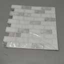 Art3d 10-Sheet Peel and Stick Backsplash Tile in White Marble, Self-Adhesive Wall Tiles Stick on Kitchen Laundry Room RV Renter - 12 x 12 Inch