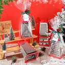 LemonRoad 6 Sets Christmas Kitchen Utensils Gifts Cheese Grater Metal 4 Sided Large Handheld Box Grater Gift for Cheese Ginger Potato Xmas Neighbor Family Supplies