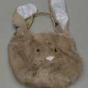 Easter Basket,Easter Bunny Baskets,Easter Egg Hunting Basket,Easter Buckets for Boys Girls,Bunny Rabbit Easter Tote Bags for Easter Decorations Candy Gifts Toy Storage(Brown)