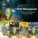 2PC Solar Lantern Outdoor Waterproof Glass & Metal Garden Decor Gifts for Women Mom Grandma Large Hanging Solar Light Tabletop Lamp for Yard, Patio, Porch (Butterfly)