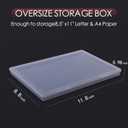 6 Pack Photo Storage Box, Fits 8" x 10" Photo, Large Plastic Scrapbook Paper Storage with Snap-Tight Latch, Photo Organizer for Protecting Photos, Crafts, Scrapbooks, Office Supplies, A4 Files
