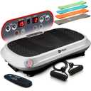 Lifepro Waver Vibration Plate Exercise Machine High-Intensity Vibration Plate for Lymphatic Drainage Full-Body Workout Vibrating Platform with Loop Bands Fitness Equipment for Strength & Toning