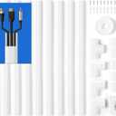 153in Wall Cable Hider, Cord Hider to Hide 3-4 Cords, TV Wire Hider for Wall, Cable Management Kit, Cable Raceway White, Paintable Cable Concealer, 9 x L17in x W1.18in x H0.6in