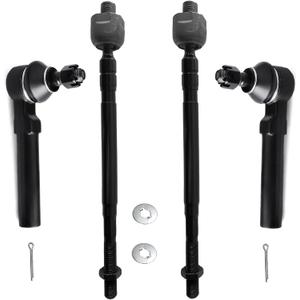 Front Outer and Inner Tie Rod End FITS for Subaru Forester 2014-2018/ Crosstrek 2016-2019/ XV Crosstrek 2013-2015, ES3712 EV800982 Front Inner and Outer Tie Rods- 4pc Set