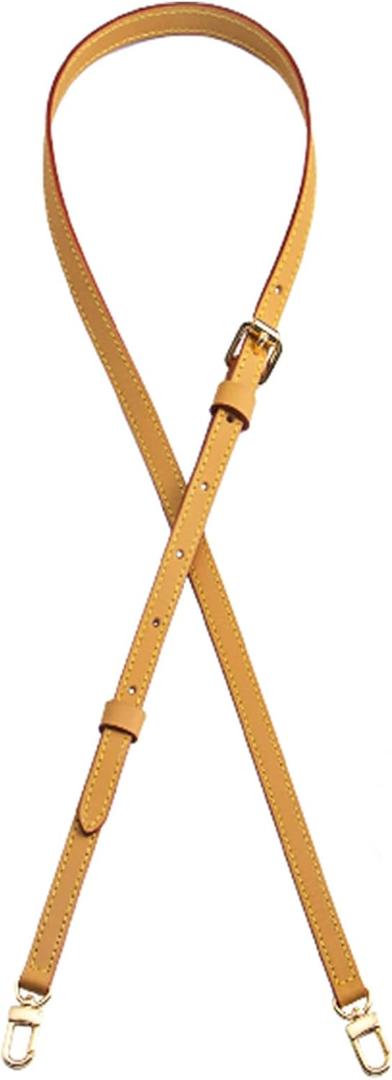 jiesinlov Genuine Vachetta Leather Bag Strap Accessories Replacement Adjustable,Purse Shoulder Thin Straps Crossbody for Handbag Mini Speedy Georges Tote and Pochette Metis Brown(Beeswax-Width:0.43in)