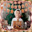 Janinka 3 Pack Gingerbread Christmas Decoration Gingerbread Christmas Garland Paper Decor with House Snowflakes Xmas Hanging Tree Decorations for Wall, Door, Yard, Home, Office, Indoor Outdoor