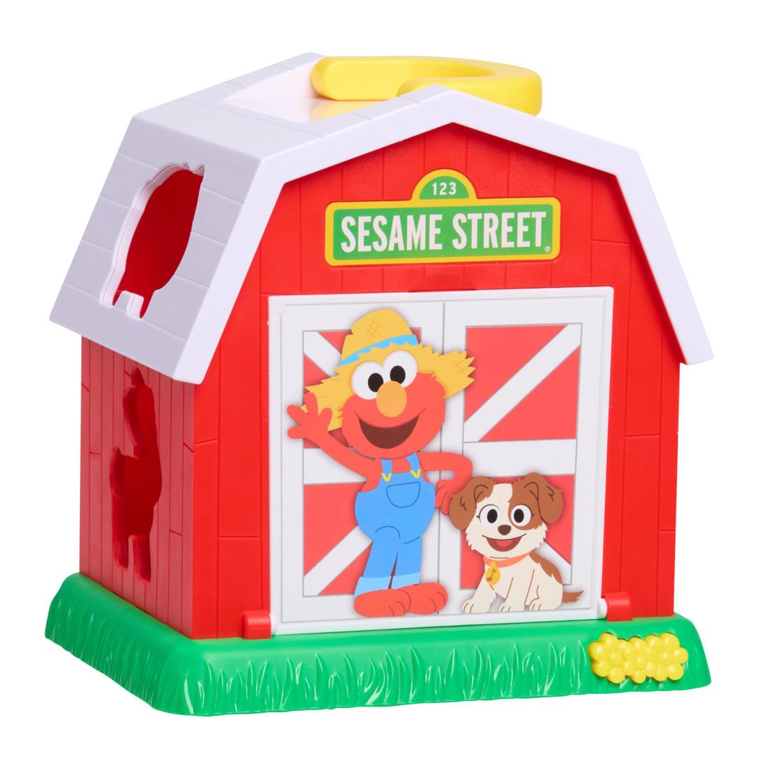 Sesame Street Just Play Elmo's Learn & Sort Barn with Music and Sounds | 6-pieces, Teaches Toddlers Shapes, Sounds, and Problem-Solving Skills, Toy for Girls, Boys, Kids, Ages 2 and Up