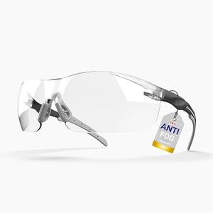 Safety Glasses, ANSI Z87 Standard, Anti-Fog, Anti-UV, Scratch/Impact Protection, 1 Pack