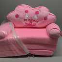 MOONBEEKI Kids Foldable Sofa Bed, Princess Chair for Toddlers 1-3, Pink Cartoon Shape, High Density Foam, Fold Out Couch for Bedroom, Sofa Bed for Girls, 15.1x19.7x2.4 inches, 4.4 lbs