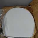 Mayfair Cassel Slow Close Toilet Seat, Easy Clean, Non Slip Premium Wood Seat, Easy Install, Made in USA, Round, White