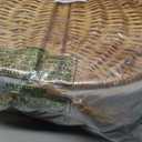 Wicker Picnic Basket with Removable Liner, Empty Picnic Baskets with Lid, Vintage-Style Picnic Hamper with Folding Woven Handle for Picnic, Camping, Outdoor, Halloween, Thanks Giving, Birthday (Cream)