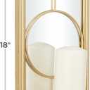 CosmoLiving by Cosmopolitan Metal Geometric Pillar Wall Sconce with Mirror Backing, 8" x 5" x 18", Gold