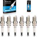 Spark Plugs Iridium 6 Pack, Pre-Gapped Bujas Sparkplugs OEM Replacement for Acura American Motors BMW Audi Chevrolet Chrysler Hyundai Dodge Hyundai International Jeep Nissan Plymouth Toyota