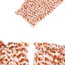 SimpleFun Womens Blouses 3/4 Sleeve Ruffle Neck Printed Business Casual Tops Flowy Dressy Work Shirts (XL)