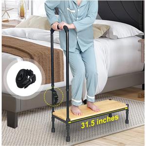 Medical Step Stool with Handle for Elderly Foot Stool Bed Steps for High Beds Adults Seniors Bedside Step Stool with Handrail Bed Stairs Bathtub Steps Platform Car Safety Handicap Step
