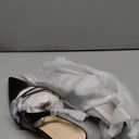 Coutgo Womens Slingback Kitten Heels Mary Jane Pumps Closed Pointed Toe Buckle Strap Wedding Dress Shoes (8.5, Black)