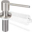 Deck Mounted Brass Kitchen Sink Soap Dispenser or Lotion Dispenser with 17OZ Above The Sink Refillable Bottle(Brushed Nickel)