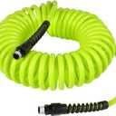 Flexzilla Polyurethane Recoil Air Hose, 1/4 in. x 25 ft., ZillaGreen - LP1425AFZ