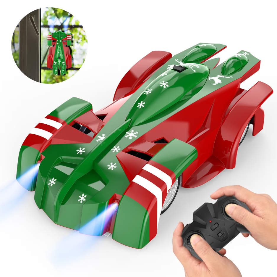 Remote Control Car, Wall Climbing Cars with 360°Rotating Dual Modes, LED Lights & Rechargeable Batteries RC Stunt Cars, Outdoors Sports Toys for Boys and Girls