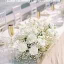 MACTING Artificial Flower Roses 30PCS Fake Flowers with Stem Real Touch Foam Roses DIY Bouquet Arrangements Table Centerpieces Party Bridal Shower Summer Wedding Decor, White